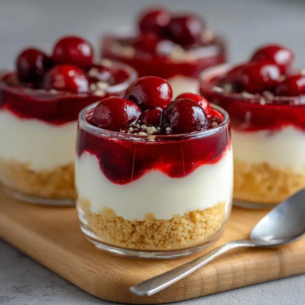 No Bake Cherry Cheesecake Parfaits Recipe - Recipe Image