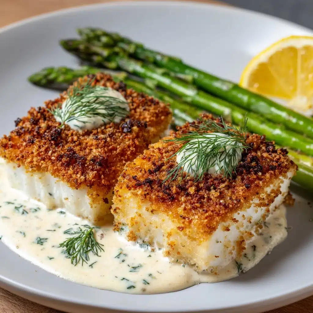 Parmesan-Crusted Tilapia with Lemon Dill Sauce Recipe