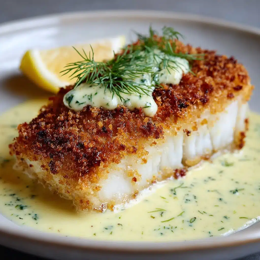 Parmesan-Crusted Tilapia with Lemon Dill Sauce Recipe - Recipe Image