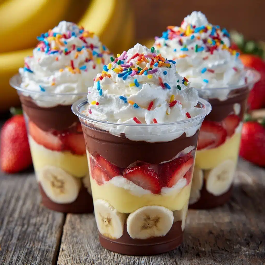 Banana Split Pudding Cups Recipe
