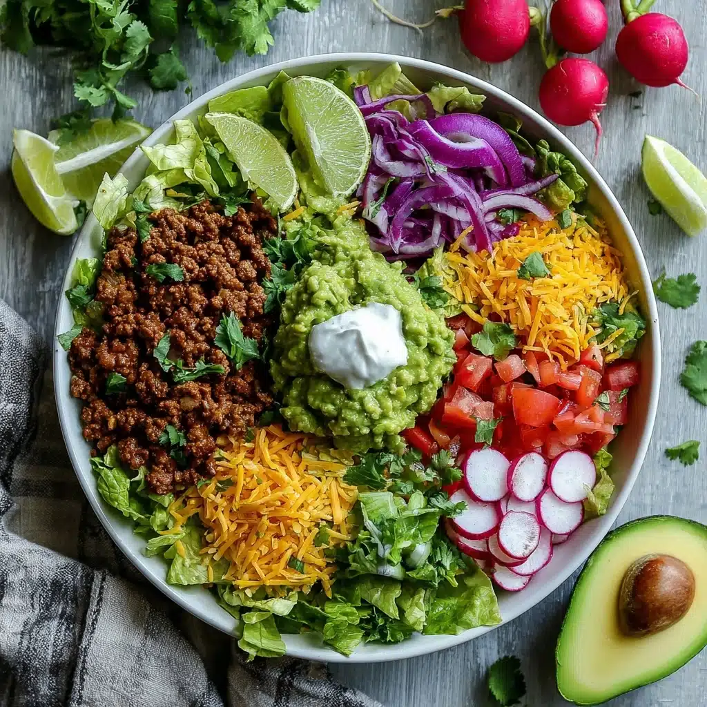Keto Taco Salad Bowl Recipe - Recipe Image