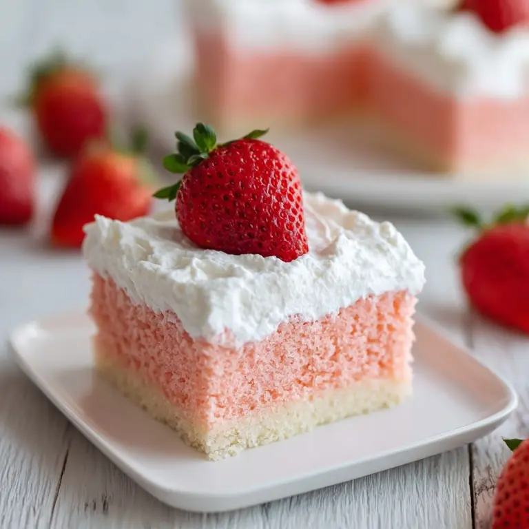 3 Ingredient No Bake Strawberry Cloud Cake Recipe