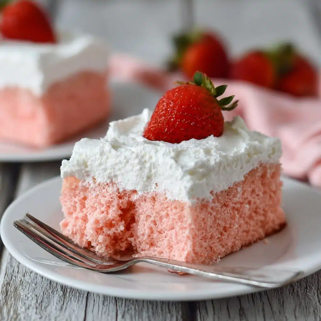 3 Ingredient No Bake Strawberry Cloud Cake Recipe - Recipe Image