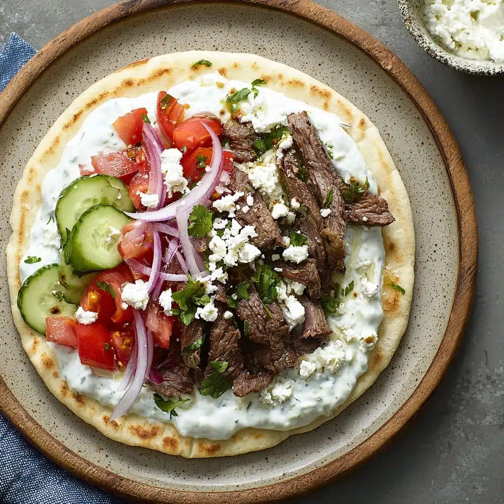 Grilled Skirt Steak Gyros Recipe - Recipe Image