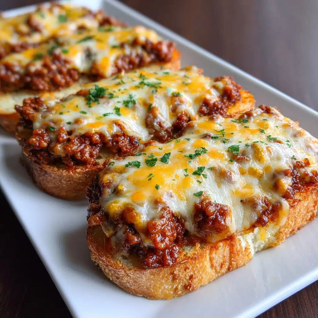 Sloppy Joe Garlic Bread Recipe - Recipe Image