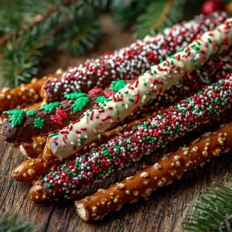 Christmas Pretzel Rods Recipe