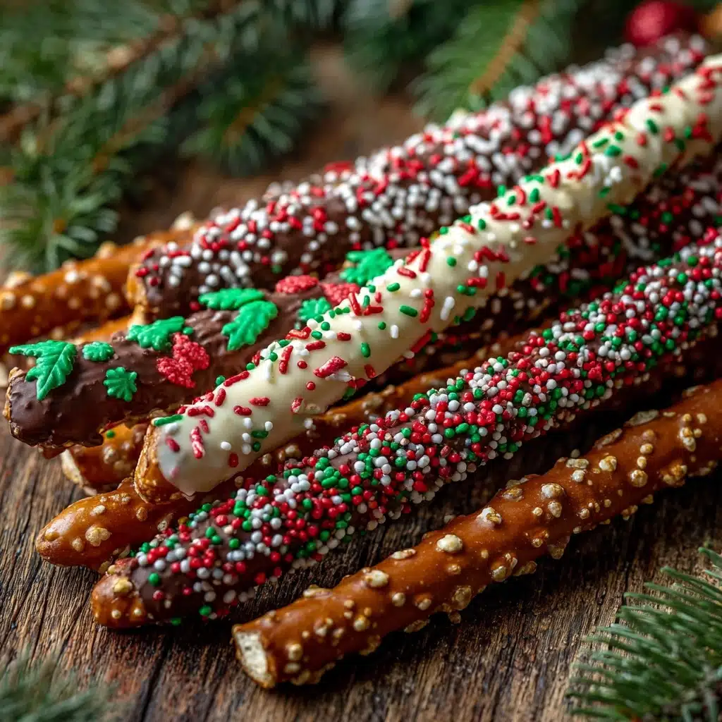 Christmas Pretzel Rods Recipe - Recipe Image