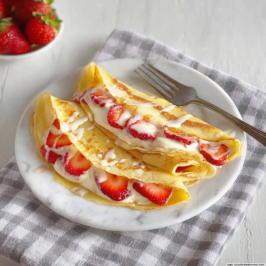 Strawberry Cheesecake Crepes Recipe - Recipe Image