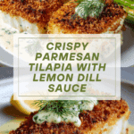 Parmesan-Crusted Tilapia with Lemon Dill Sauce Recipe