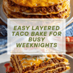 Easy Layered Taco Bake Recipe