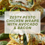 Pesto Chicken and Avocado Bacon Salad Wraps Recipe