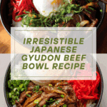 Japanese Beef Bowl Gyudon Recipe