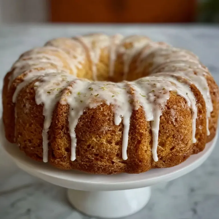 Pineapple Zucchini Bundt Cake with Pineapple Glaze Recipe