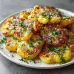 Crispy Garlic Parmesan Smashed Potatoes Recipe