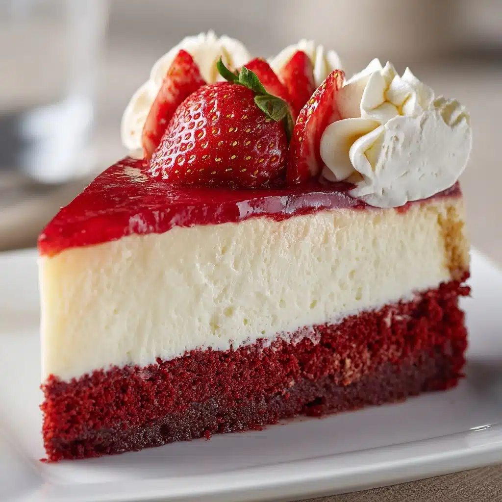 Strawberry Red Velvet Cheesecake Recipe - Recipe Image