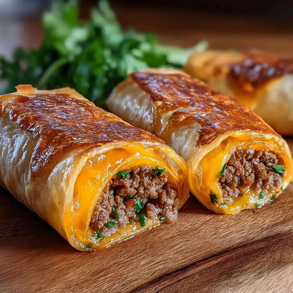 Easy Garlic Butter Beef Cheeseburger Rollups Recipe - Recipe Image