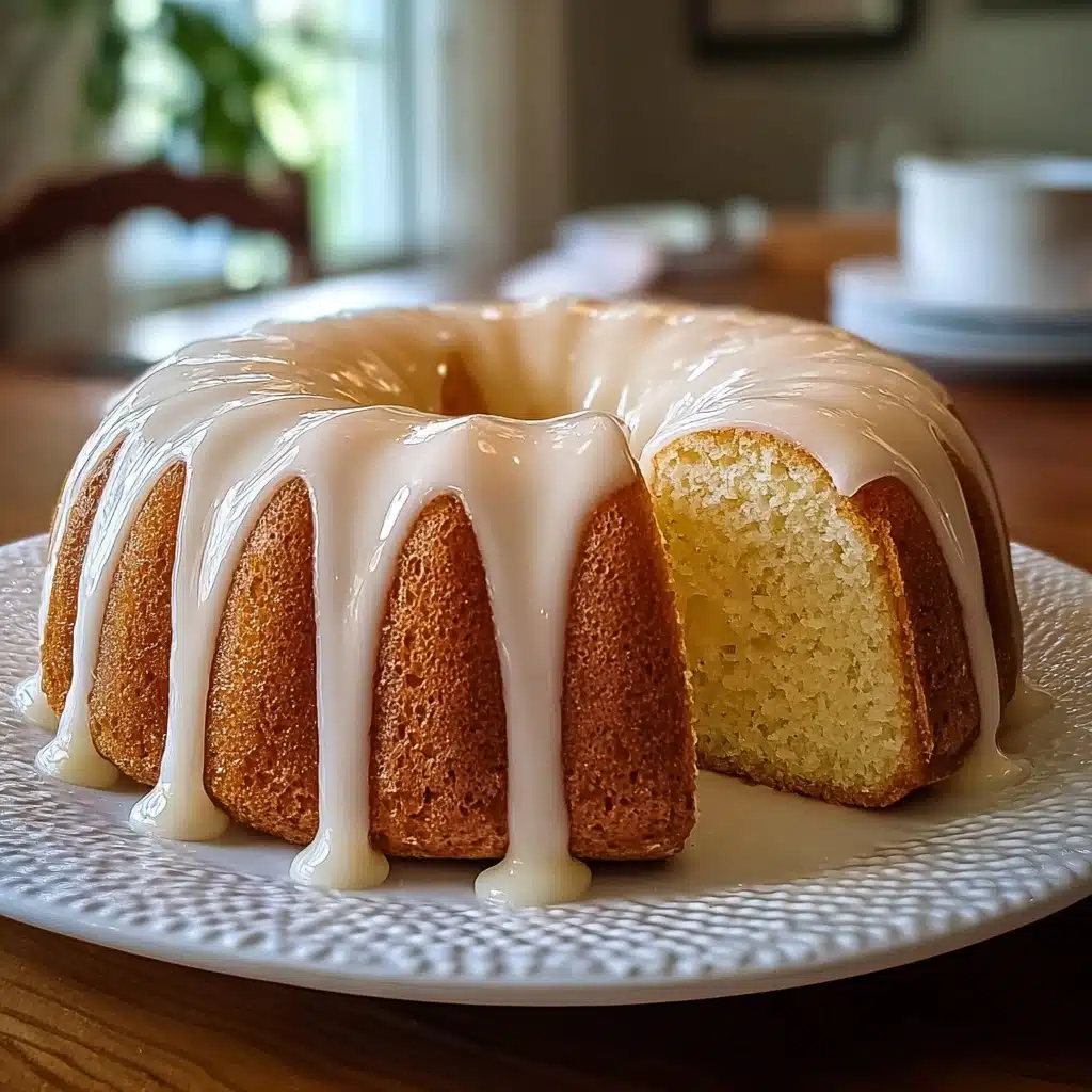 Vanilla Buttermilk Pound Cake with Cream Cheese Glaze Recipe - Recipe Image