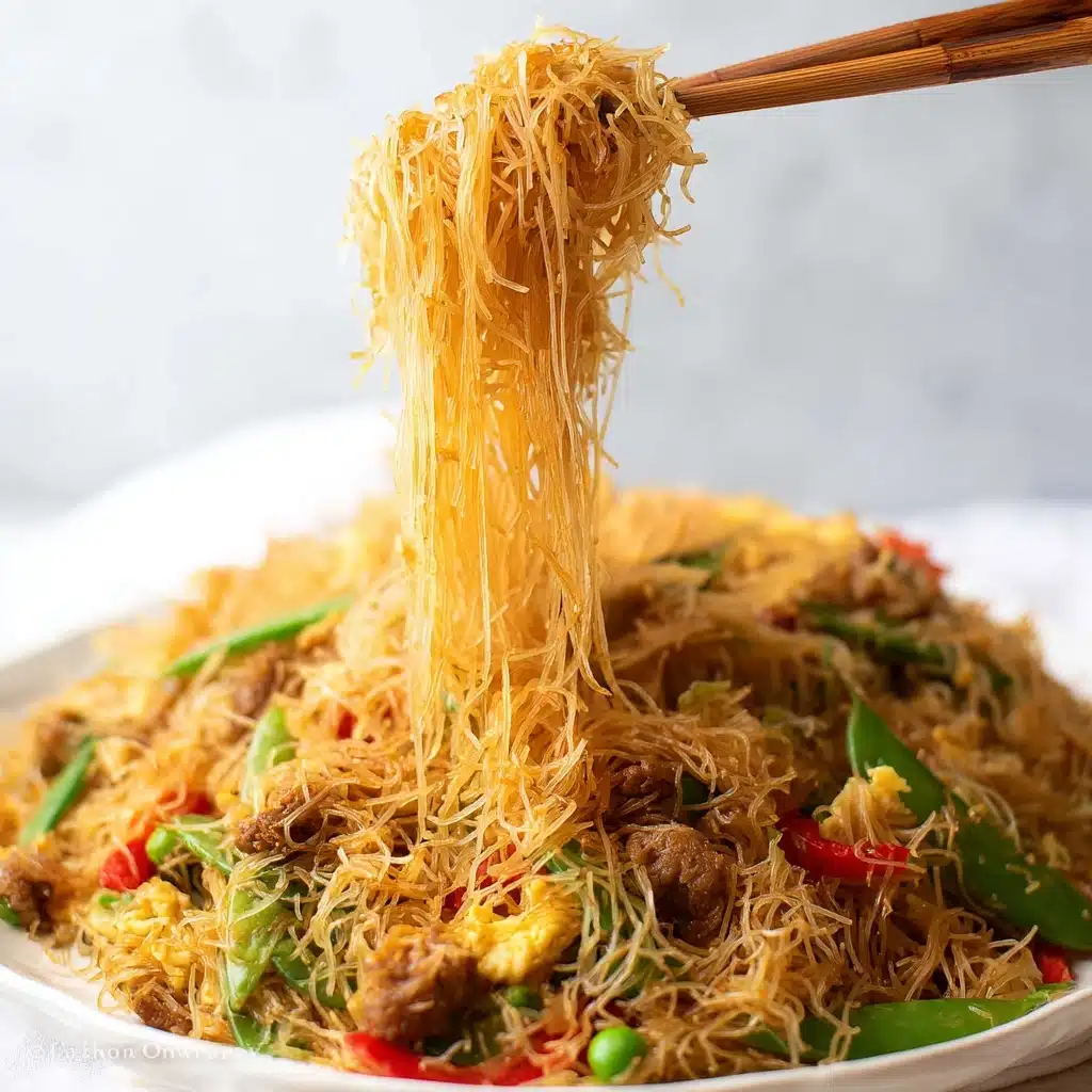 Quick & Easy Singapore Curry Noodles Recipe - Recipe Image