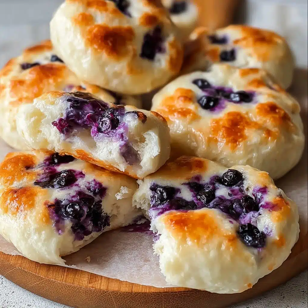 Fluffy Cottage Cheese Blueberry Cloud Bread Recipe - Recipe Image