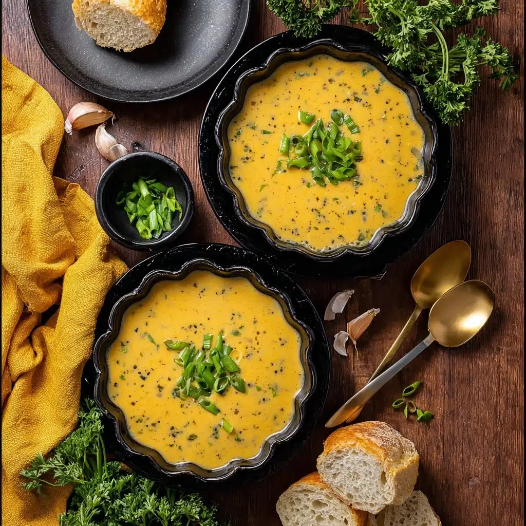 Hearty Cheddar Garlic Herb Potato Soup Recipe - Recipe Image