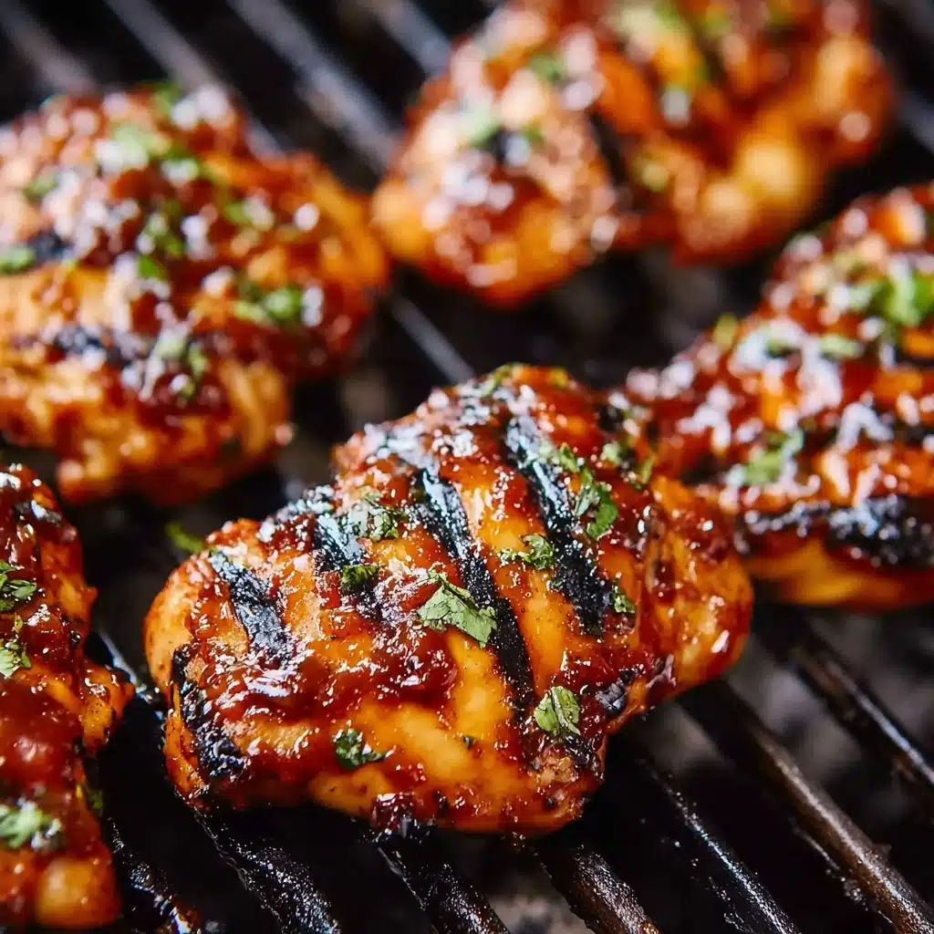 Grilled Boneless Chicken Thighs with Honey Garlic Marinade Recipe - Recipe Image