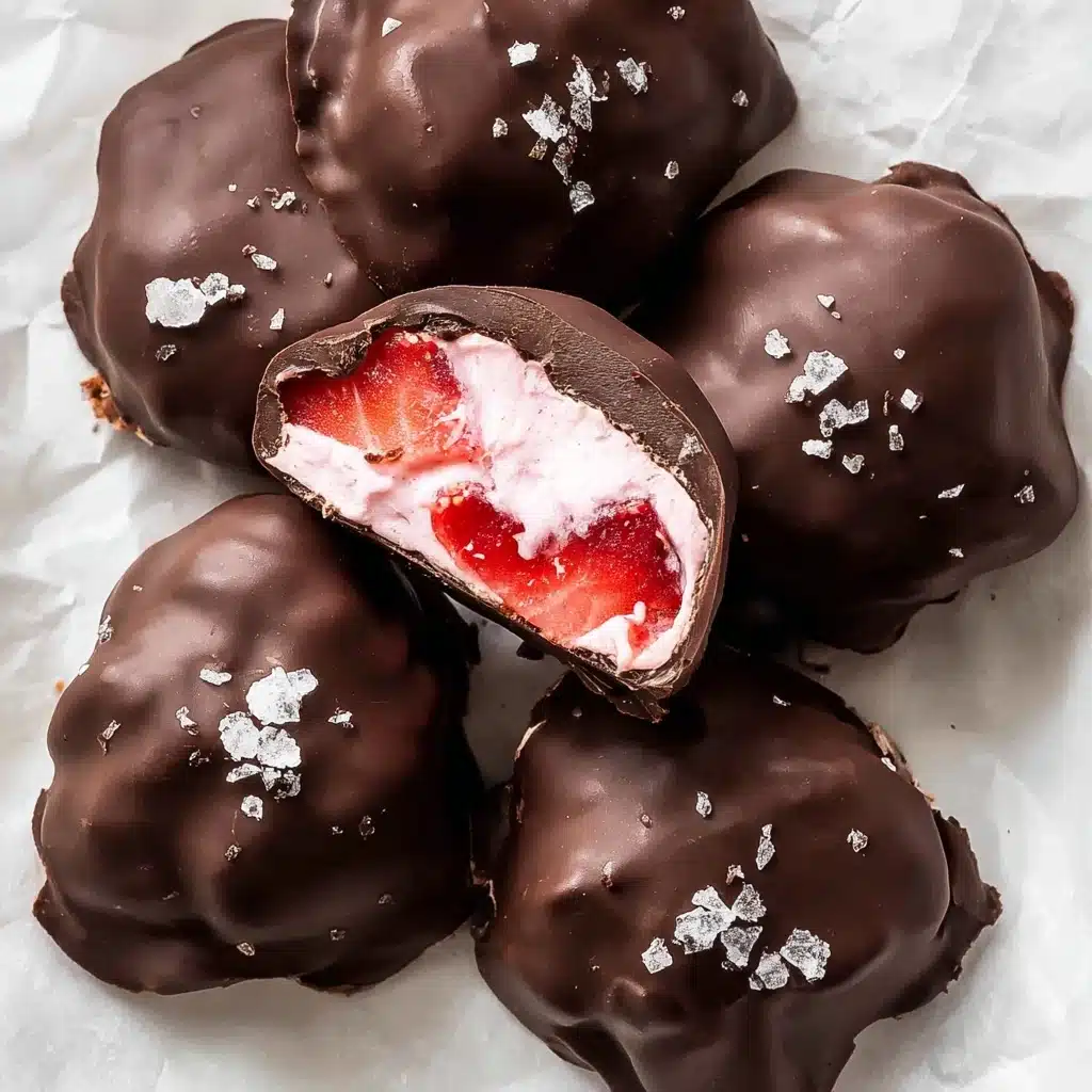 Chocolate Strawberry Frozen Yogurt Bites Recipe - Recipe Image