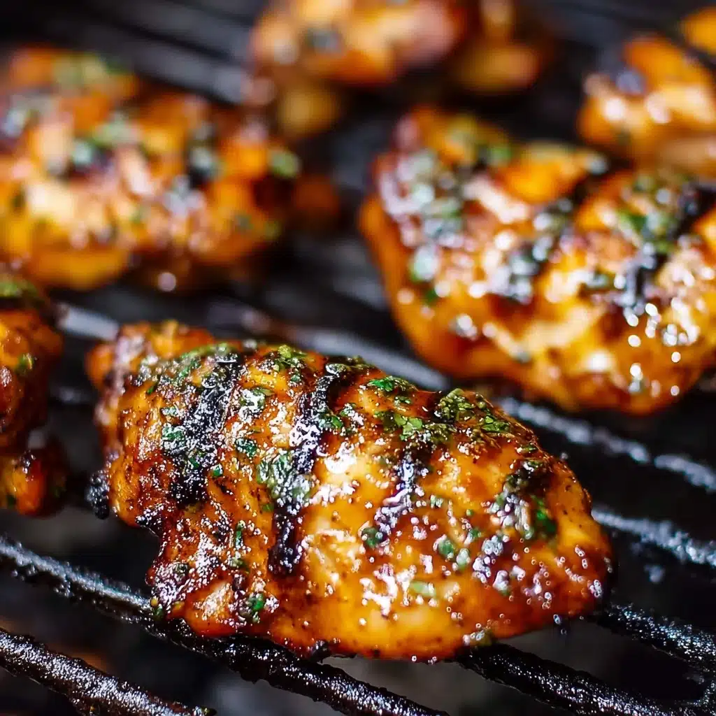 Grilled Boneless Chicken Thighs with Honey Garlic Marinade Recipe - Recipe Image