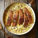 Creamed Corn Orzo with Salmon Recipe
