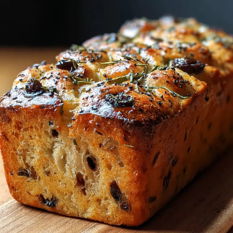 Delicious Savory Cheese and Olive Quick Bread Recipe