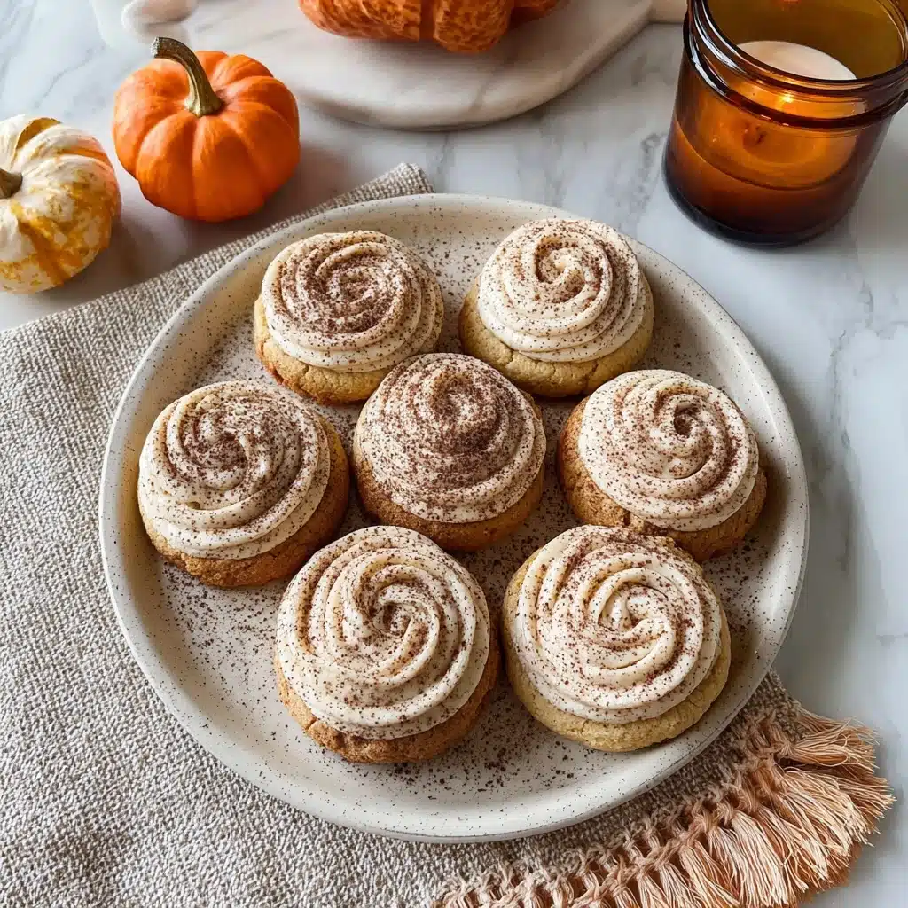 Soft Pumpkin Cookies with Cinnamon Frosting Recipe - Recipe Image