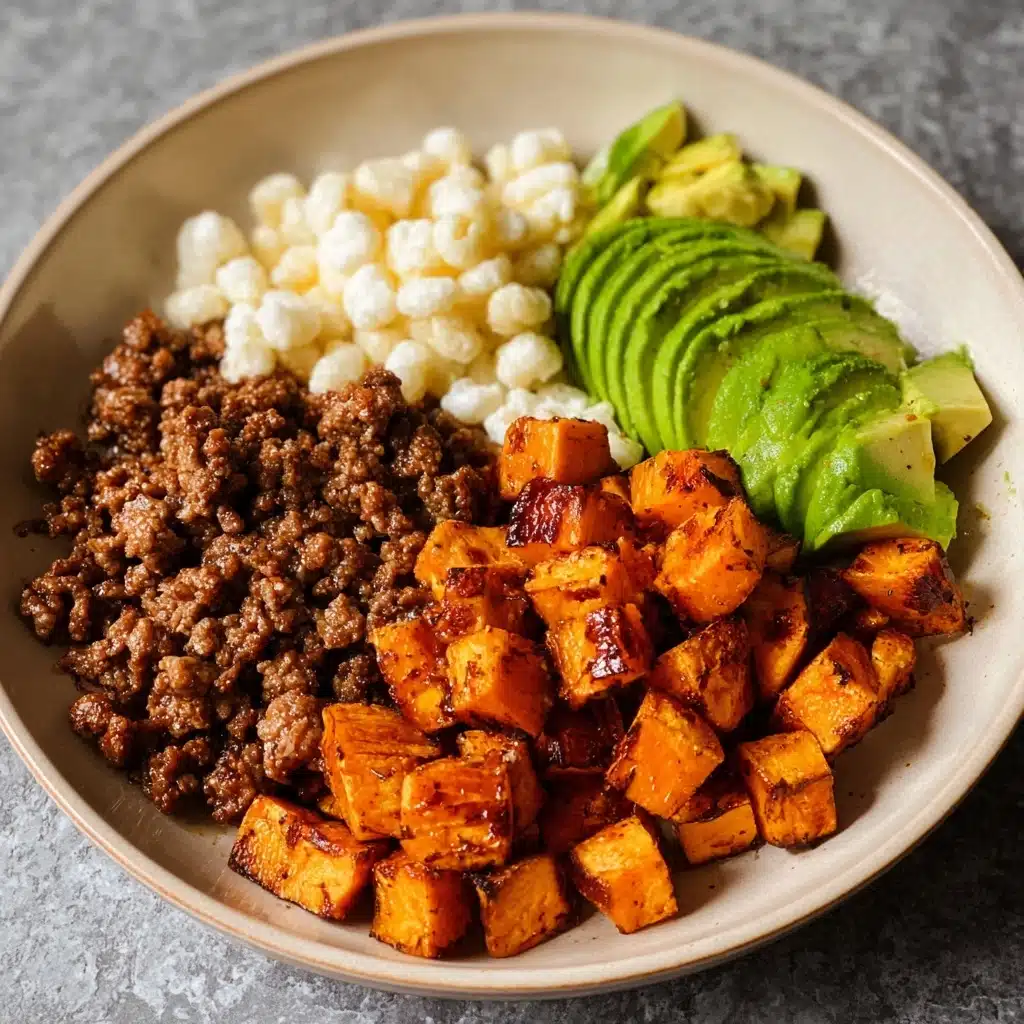 Spicy Ground Beef & Sweet Potato Protein Bowl Recipe - Recipe Image