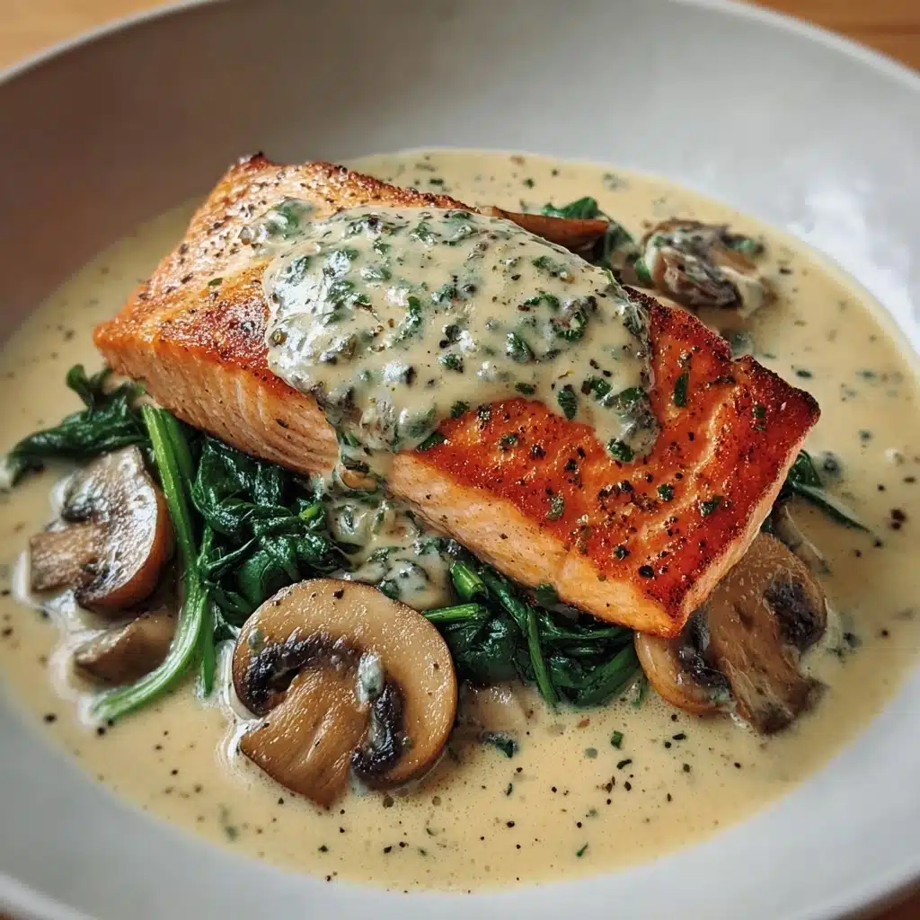 Pan-Seared Salmon with a Creamy Florentine Sauce Recipe - Recipe Image