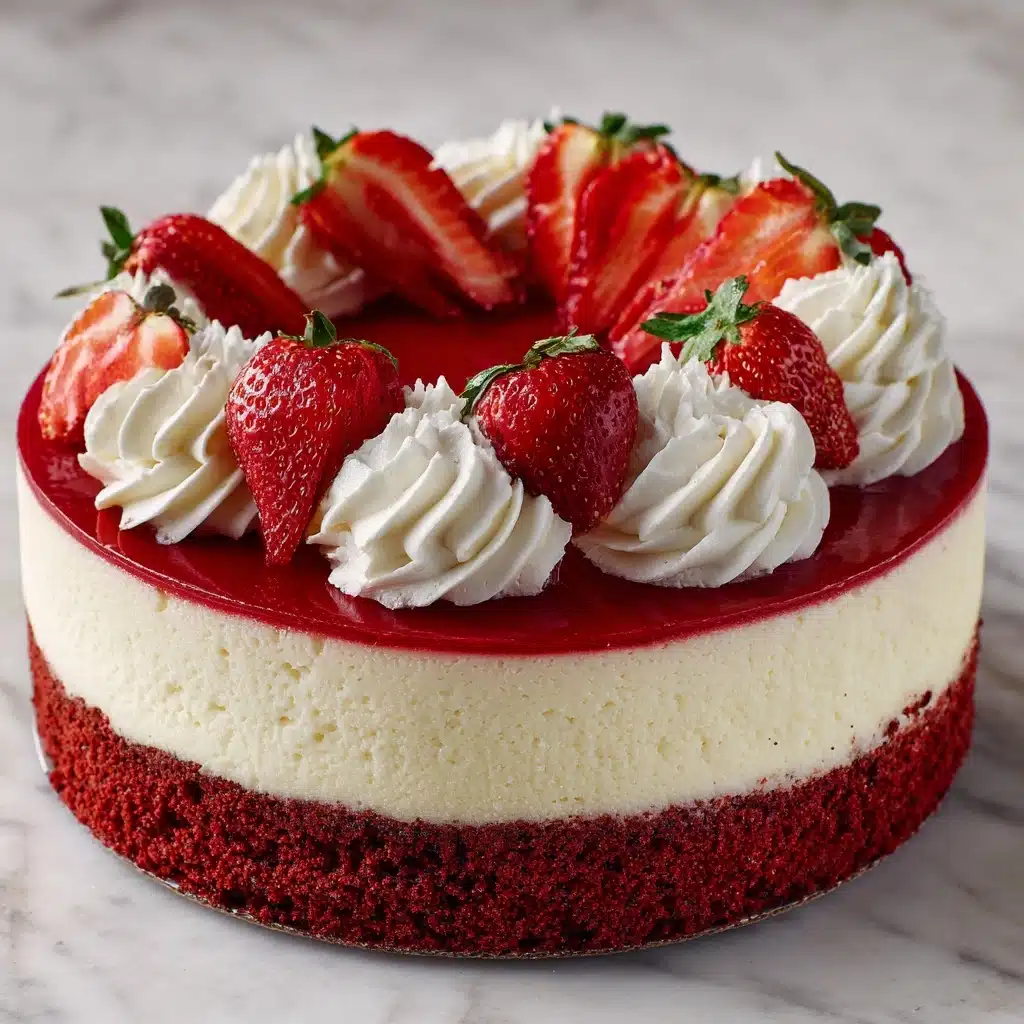 Strawberry Red Velvet Cheesecake Recipe - Recipe Image