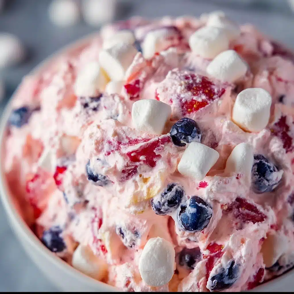 Red, White, and Blue Cheesecake Salad Recipe