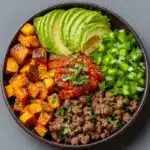 Spicy Ground Beef & Sweet Potato Protein Bowl Recipe
