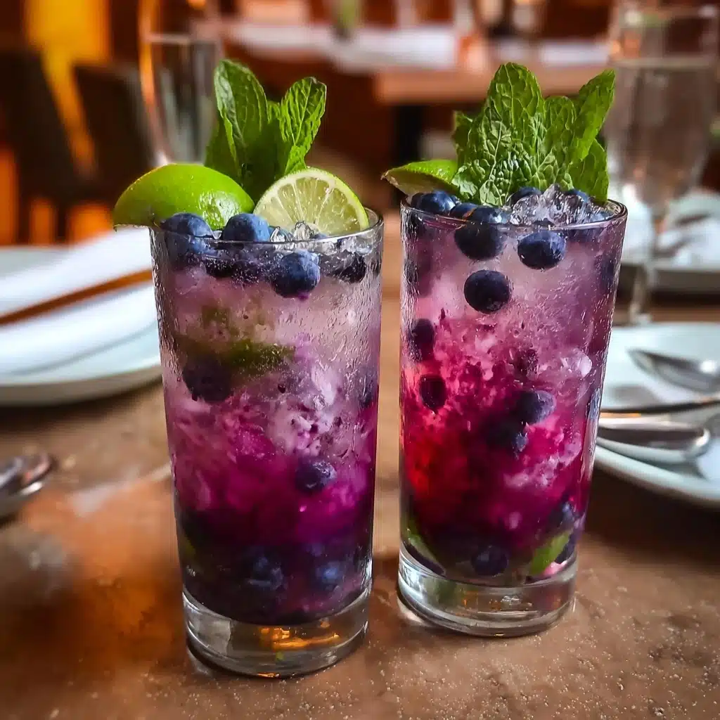 Blueberry Basil Lemon Lavender Mocktail Recipe