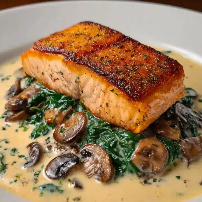 Pan-Seared Salmon with a Creamy Florentine Sauce Recipe