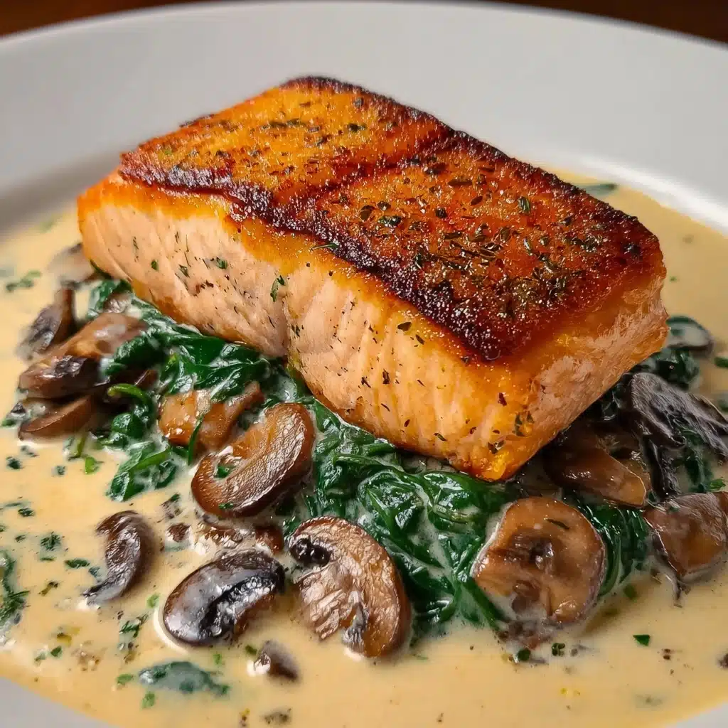Pan-Seared Salmon with a Creamy Florentine Sauce Recipe