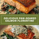 Pan-Seared Salmon with a Creamy Florentine Sauce Recipe