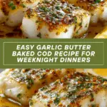 Garlic Butter Baked Cod Recipe