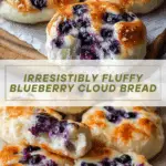 Fluffy Cottage Cheese Blueberry Cloud Bread Recipe