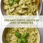 Pesto Cream Sauce Recipe
