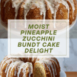 Pineapple Zucchini Bundt Cake with Pineapple Glaze Recipe