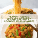 Quick & Easy Singapore Curry Noodles Recipe