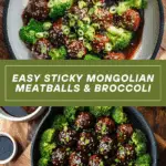 Sticky Mongolian Meatballs and Broccoli Recipe