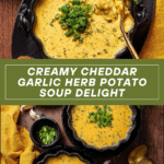 Hearty Cheddar Garlic Herb Potato Soup Recipe