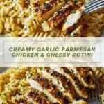 Creamy Garlic Parmesan Chicken with Cheesy Twisted Pasta Recipe