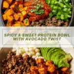 Spicy Ground Beef & Sweet Potato Protein Bowl Recipe