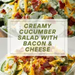 Creamy Cucumber Salad with Bacon and Cheese Recipe