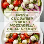 Fresh Cucumber Tomato Mozzarella Salad with Balsamic Recipe